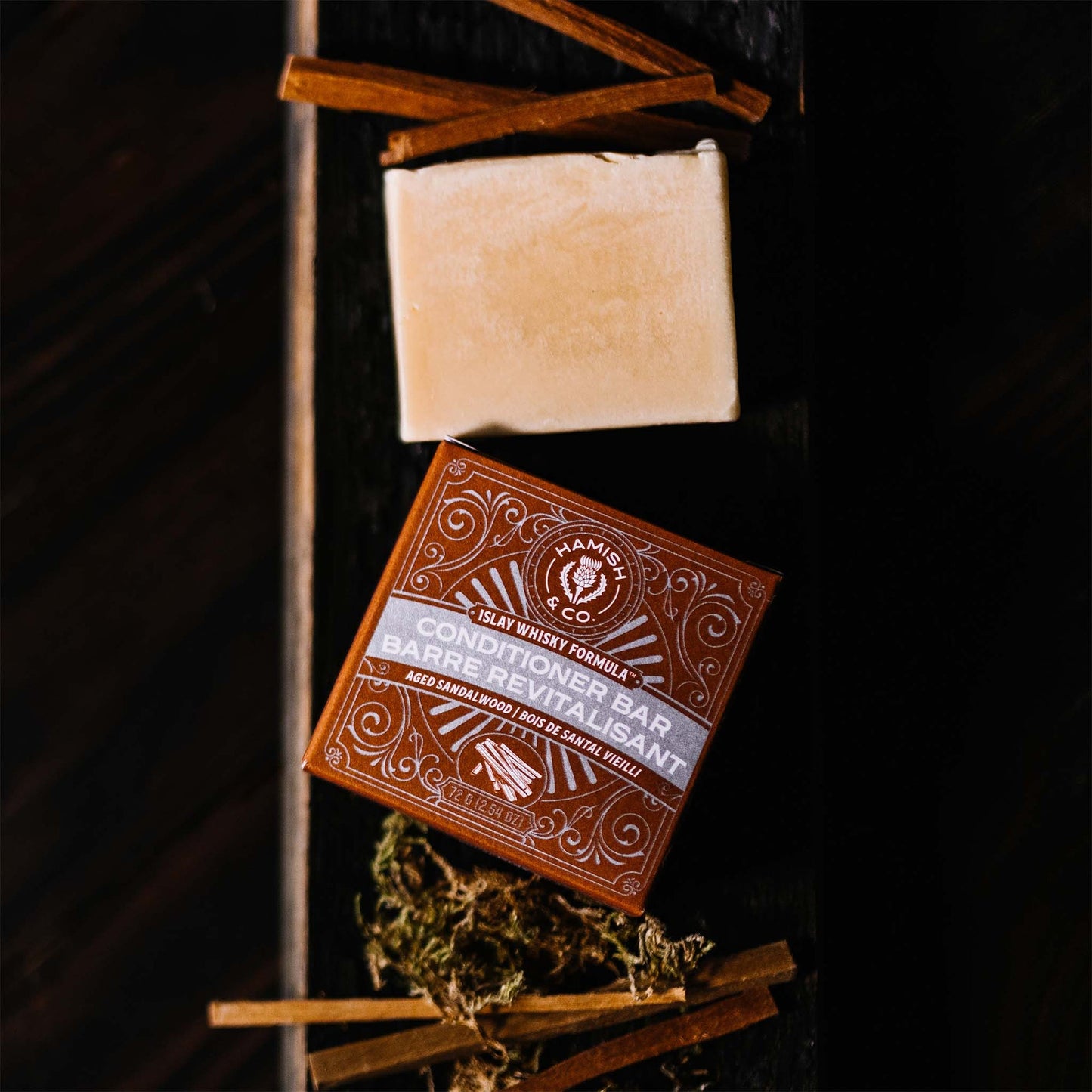 Whiskey Infused Sandalwood Conditioner Bar