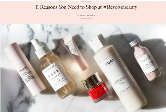 Assorted beauty products.