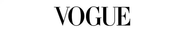 Black vogue magazine logo on white background