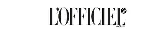 Black and white logo for l’officiel magazine.