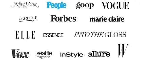 Blue and white magazine logos collection