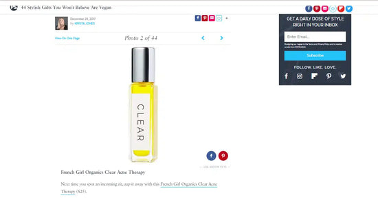 Clear acne therapy oil.