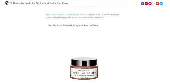 French Girl Rose Lip Polish in a jar.