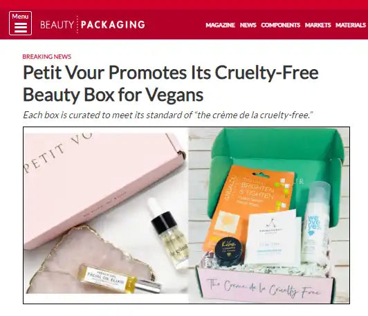Vegan beauty subscription box.
