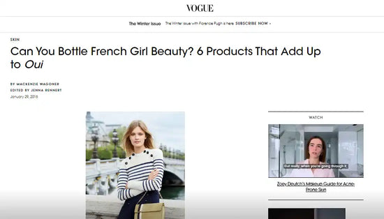 Vogue article about French girl beauty.